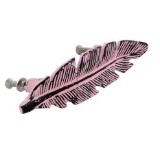 Baby Pink Feather Distressed Iron Handles